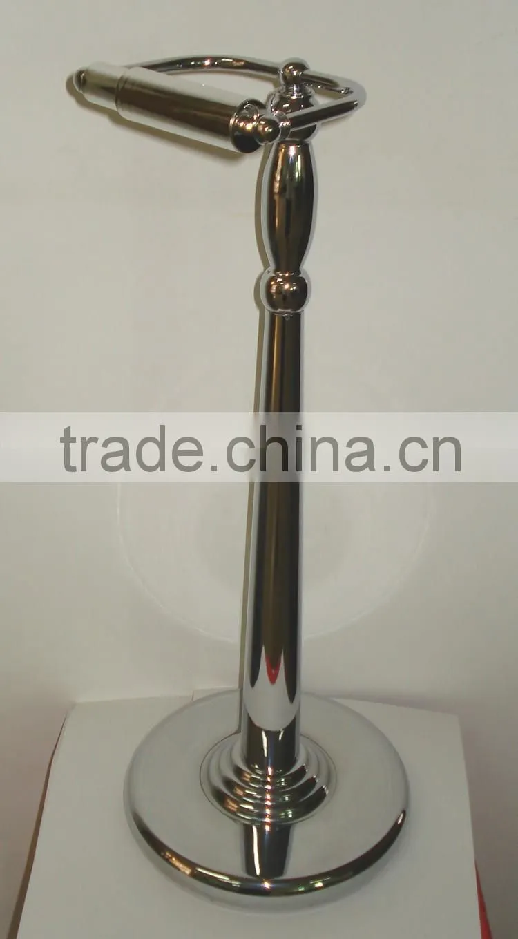Tension pole caddy and toilet paper holder