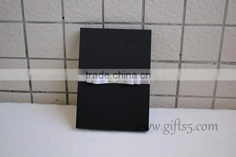 Custom Handmade Luxury Black wedding invitation gift boxes