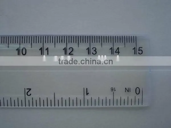 kids use transparent 6' 15cm unfolding plastic ruler for promotion
