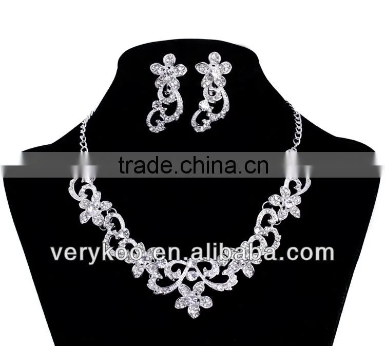 Indian artificial fashion pearl drop brdal earrings and necklace set,fashon bridal jewelry set