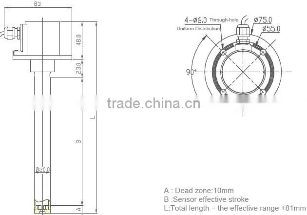 Capacitive level sensor