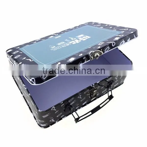 recycled medium rectangle lunch tin box with handle