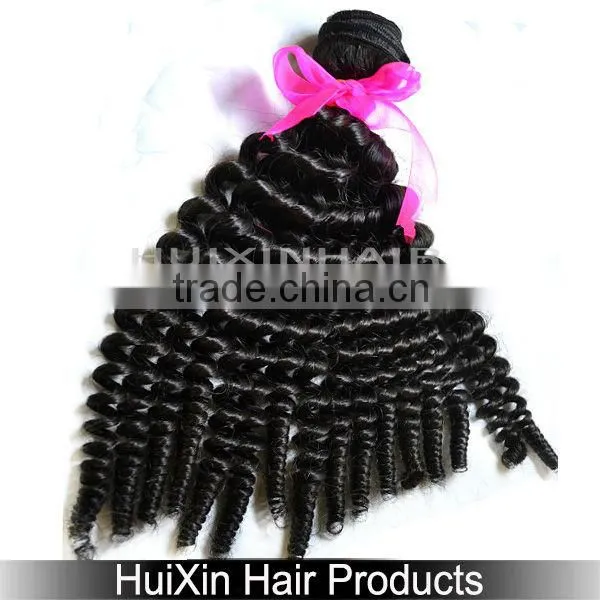 Uprocessed Virgin Cambodian hair 12''-32''inches spiral curly hair,MOQ:1pc