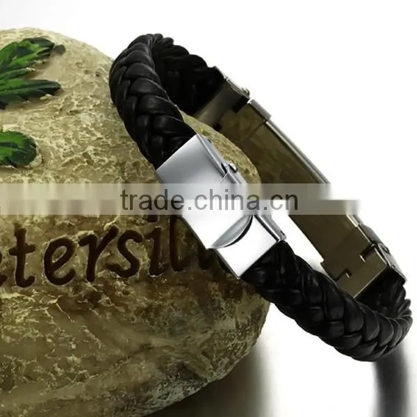 Fashion Colorful Titanium Steel Leather Bracelets Design