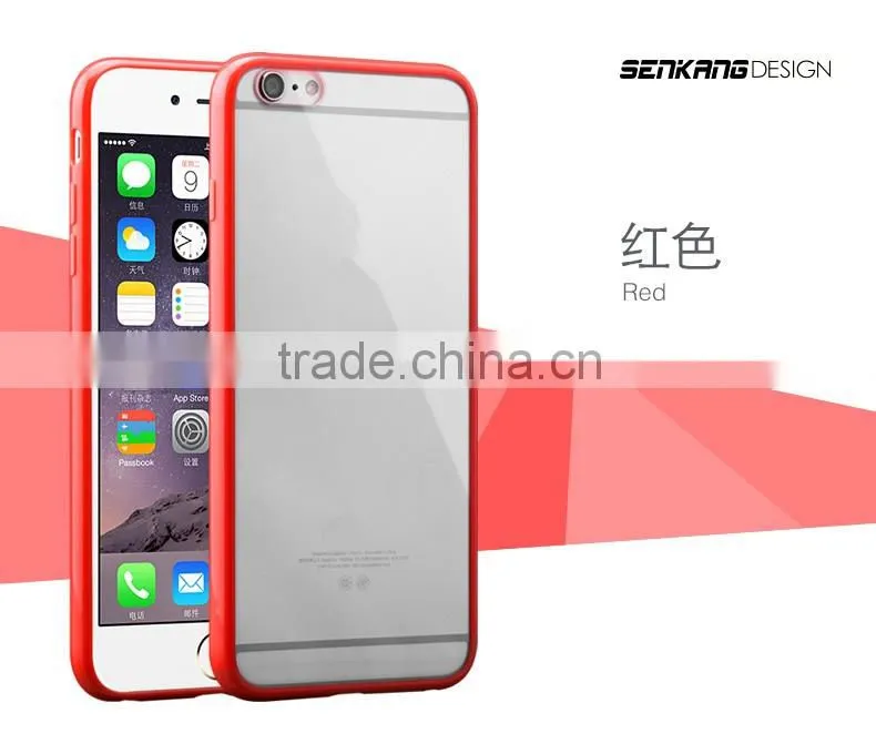 supply all kinds of colorful frame with back clear cover cellphone tpu case for iphone 6S