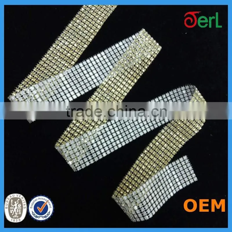 Wholesale Gold Mesh trimming ribbon for curtain decoration