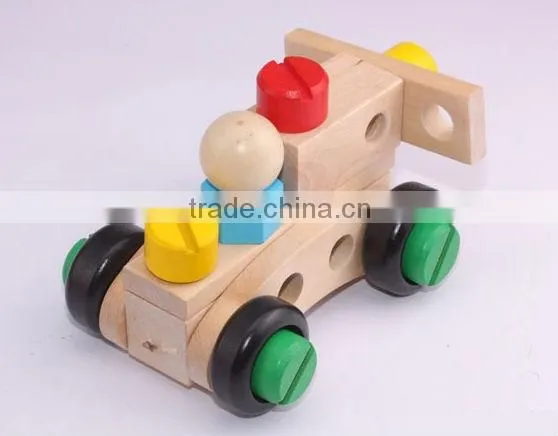 Hot sale item --- 30 pieces changeable nut building blocks car