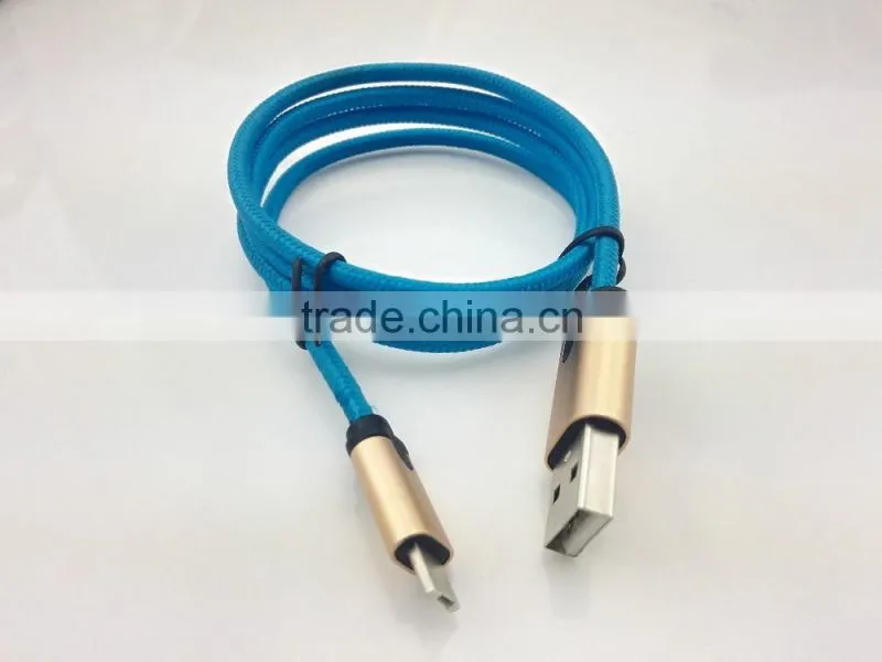 new products 2016 nylon braided cable USB charging cable 2 in 1 USB cable for smartphone