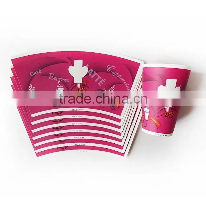 Hangzhou LvYang/GoBest PE coated paper cup blank/ paper cup fan