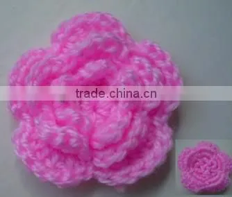 small blue crochet flower applique /wholesale crochet flower appliques for baby clothes