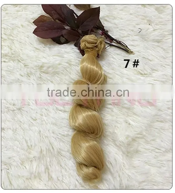 High Temperature Wire Fiber Curly Hair Weft for DIY BJD Doll Hair
