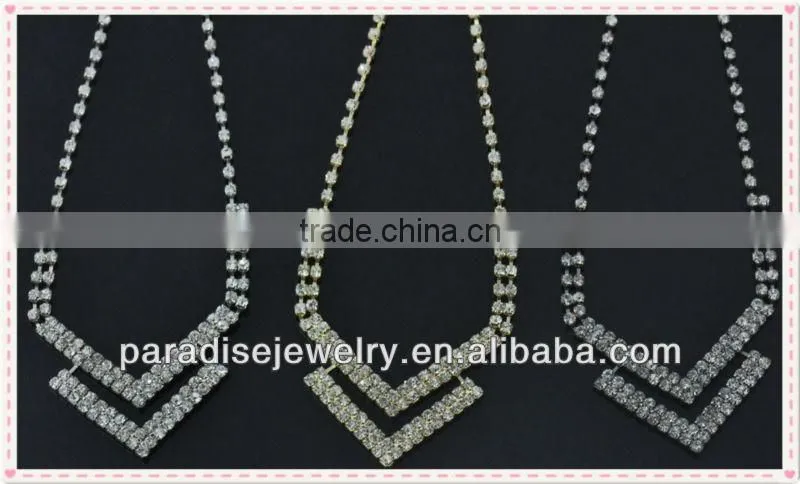 Fashion Arrow shape Wedding Alloy Rhinestone jewelry set(necklace and earrings set)-NEW052101
