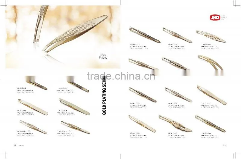 Gold Plating Eyebrow Tweezer/Stainless Steel Tweezers