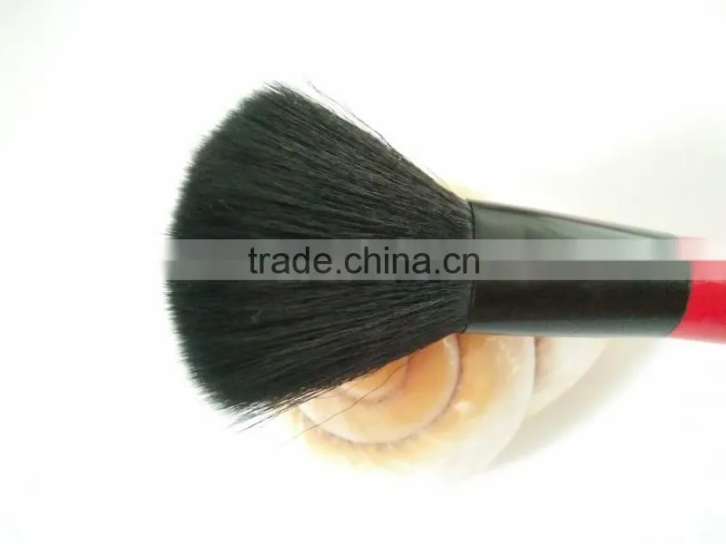Free sample single synthetic hair brush,red powder cosmetic brush