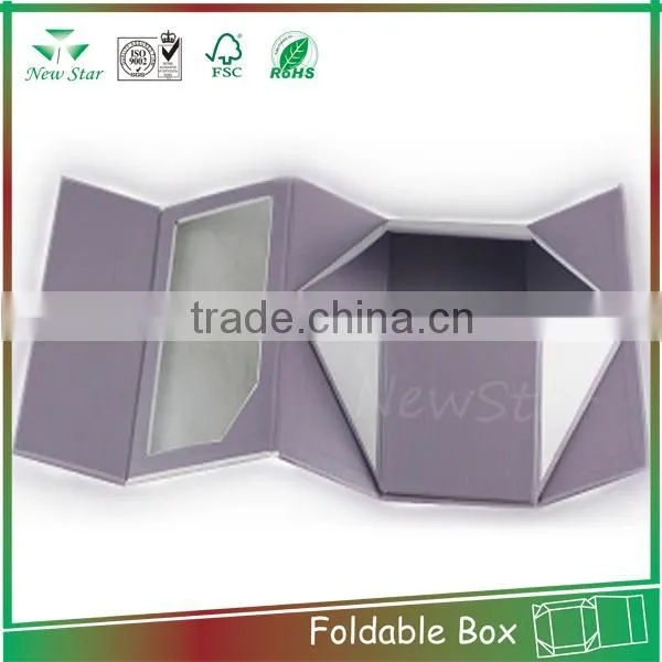 decorative foldable gift box for cosmetic, cosmetic foldable box