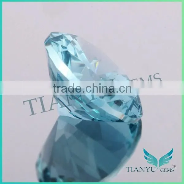 Wuzhou hotsale AAA garde 120# round aquamarine blue spinel gemstone
