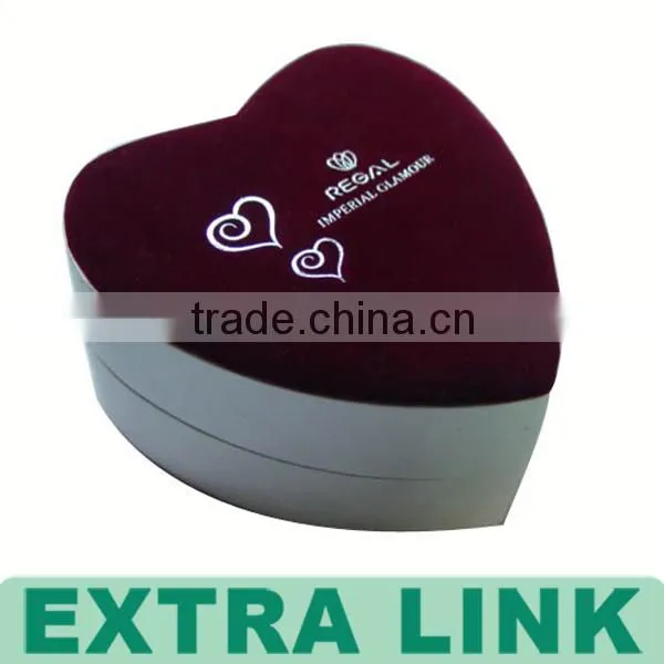 China supplier custom flat pack cardboard heart shape box with ribbon tie
