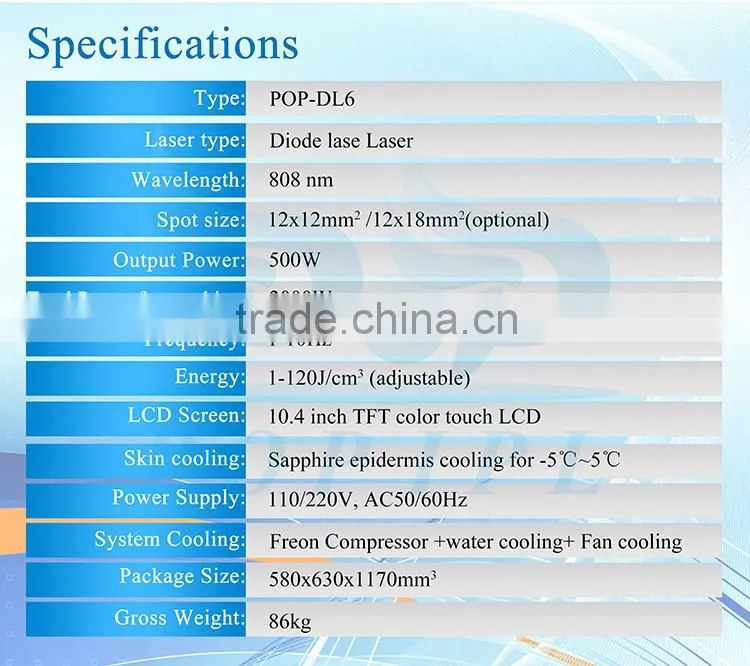 808 diode Laser hair removal machine diode laser fiber 808nm diode laser machine for POPIPL