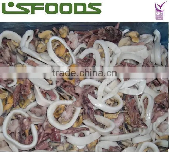 Frozen mixed seafood