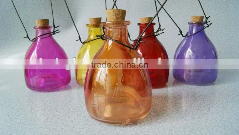 beautiful colored glass wasp catcher