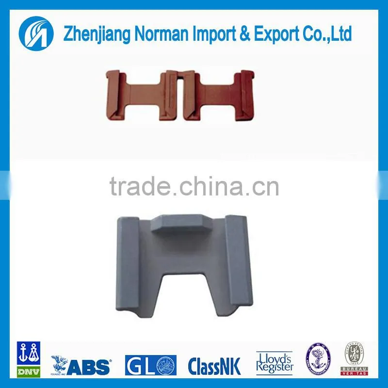 Shipping container lashing part singe 55 degree dovetail foundation
