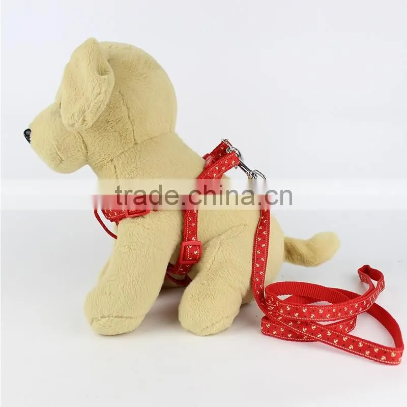 Best quality black&white color dog harness and leash