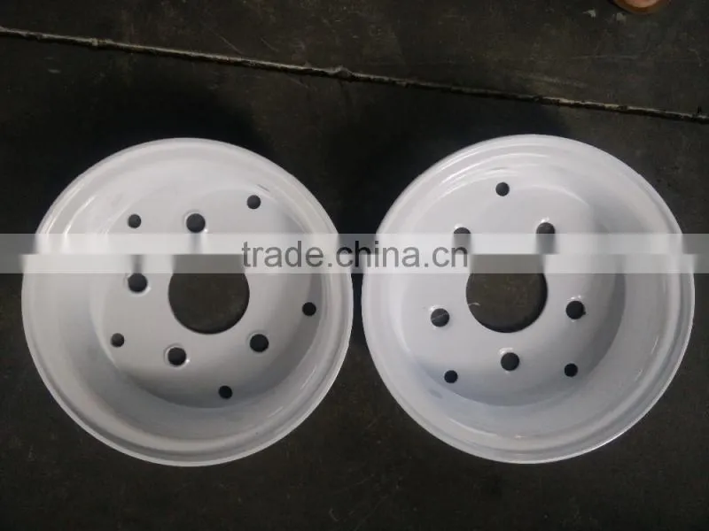 solid tire 4.00-8 5 bolt holes white split wheel rims 3.75-8 with low price