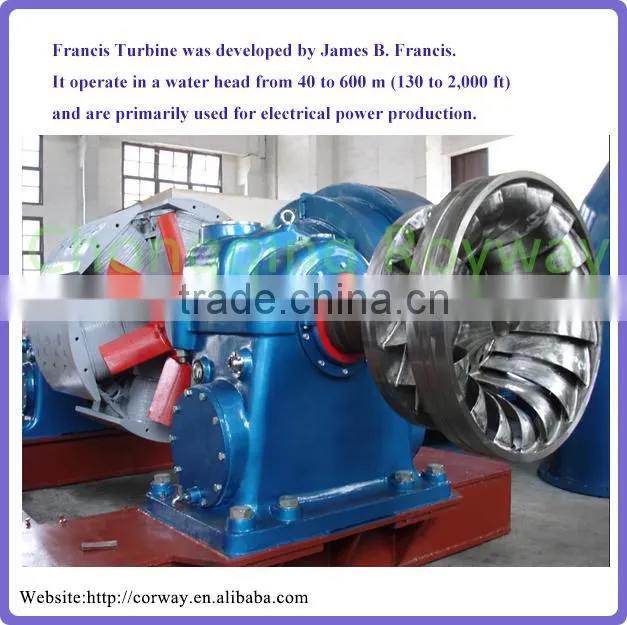 Francis Water Power Generator Small Hydroelectric Generator