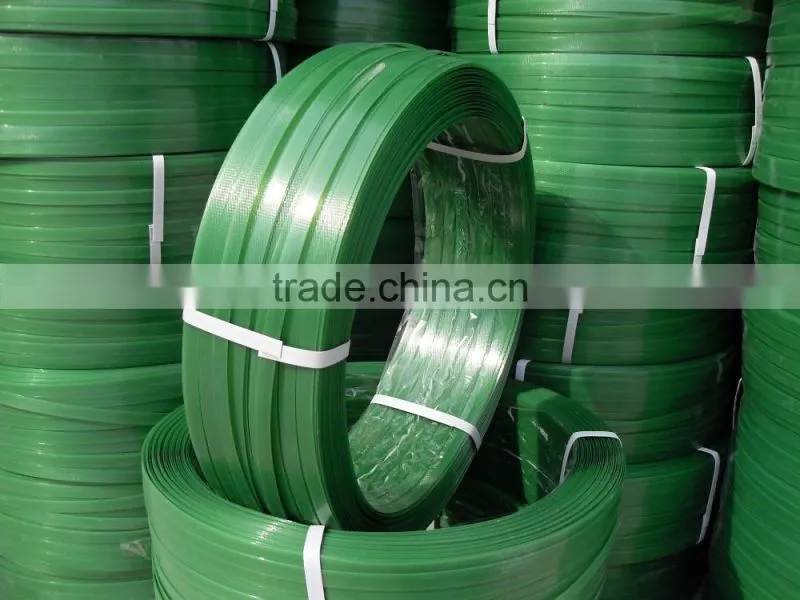 Green color 16mm PET packing belt for carton strapping