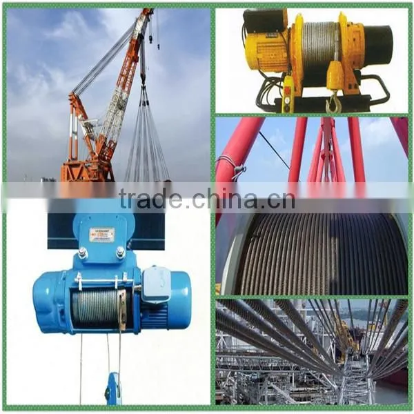 Factory stock CE 8mm anti twisted stainless steel 316 rigging lifting wire rope