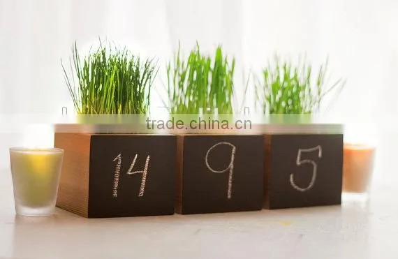 Little wooden planter Wooden Flower Holder Stand Pot with Blackboard