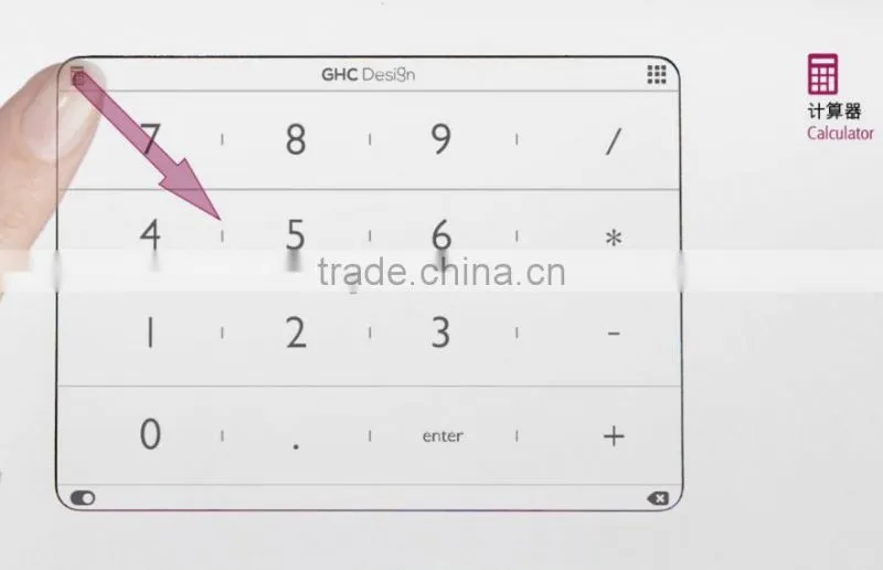 Ultra-Thin Smart Number Keypad For Macbook, Intelligent Touch Glass Keyboard, Thin Small Transparent Calulator Numberpad