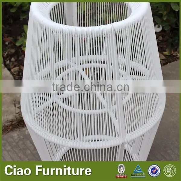 Rhombus shape weaving outdoor string floer pot stand