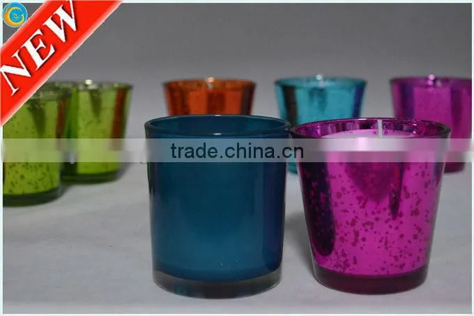 holder candle,props for the wedding,frosted glass candle jars