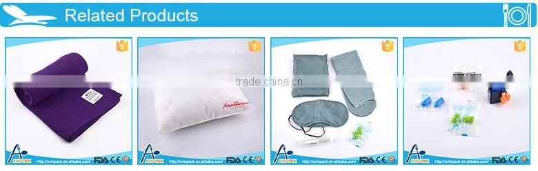 Reasonable price portable soft pillow mask earplug luxury airlines travel kit