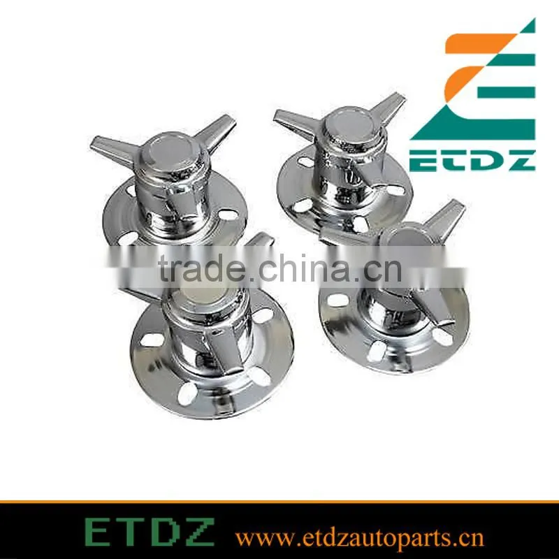 made of Stainless steel chrome plated knock-off wire wheel cap