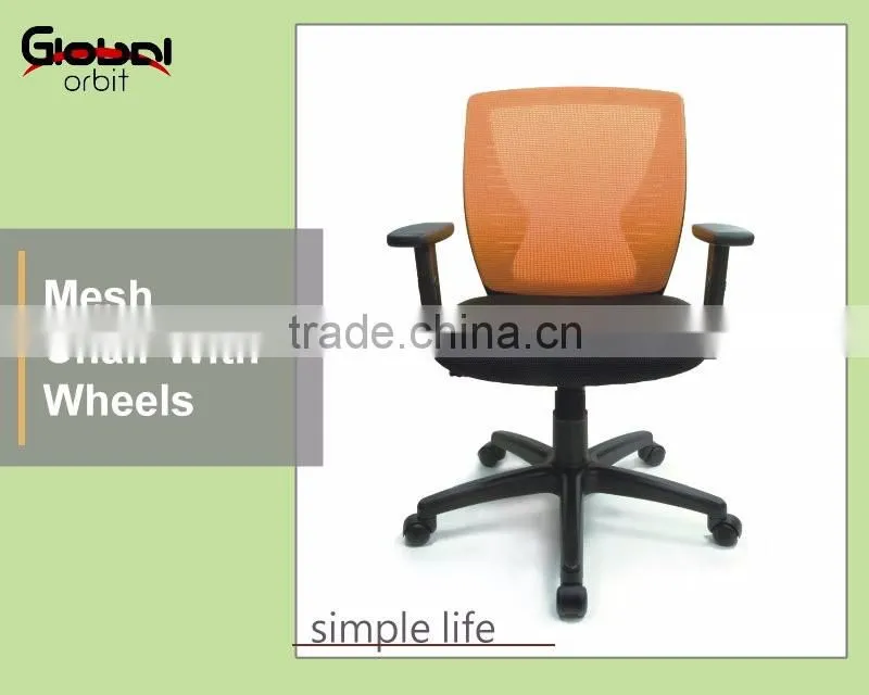 2016 Hot selling mobile office computer chair with fabric adjustable backrest