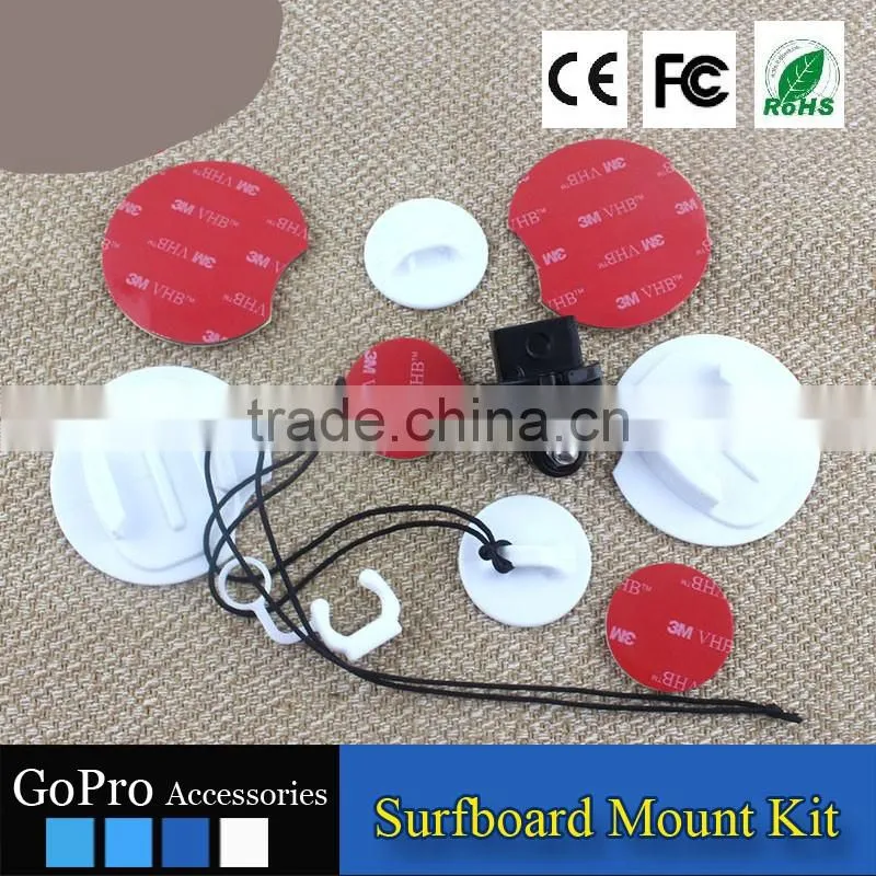 2016 New Wholesale GoPros surfboard mount kit for gopros heros 4 3 3+ GP06