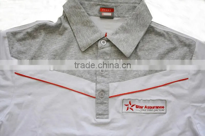 100% cotton white short sleeve polo shirt