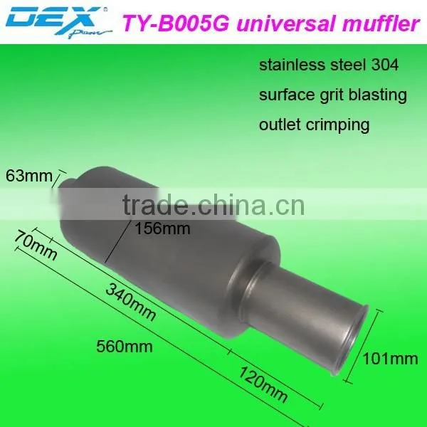 auto racing modified performance stainless steel muffler
