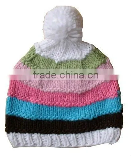 acrylic and polyester soft & warm lovely boy's fashion kids knit hats factory