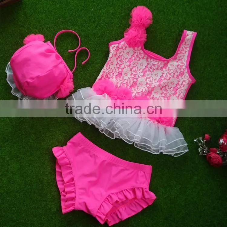 2016 Latest fashion dresses three piece swimming wear girl bathing suit for summer girl swimming suit