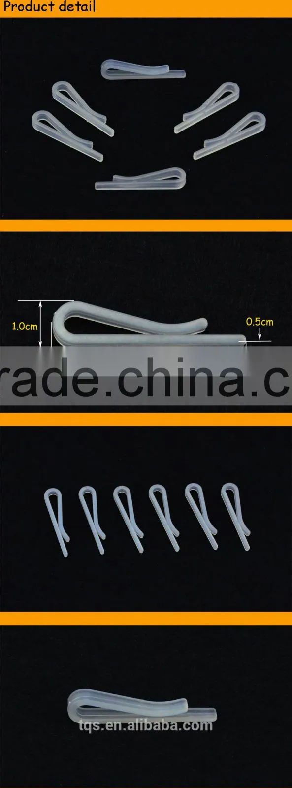 High Quality U-shape Garment Accessory Plastic Clips for packing