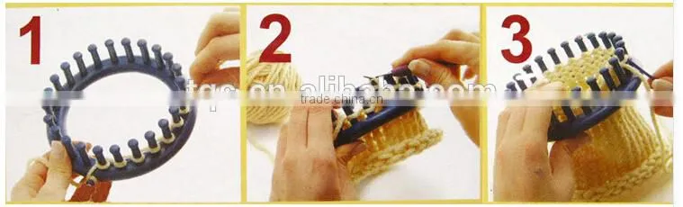 High quality 4 size Plastic round Knitting Looms/ Circular Wool weaver tools