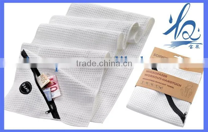 Super absorbent and handy waffle weave microfiber towels with pocket