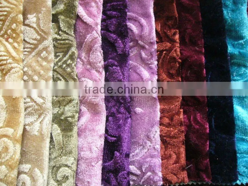 2013 New pattern middle east fabric,polyester tricot velvet, warp knitting velvet fabric