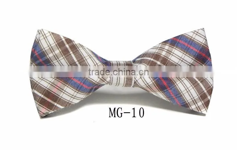 Cotton Checkered Children Kid Boy Toddler Baby Child Pre Tied Neck Bow Tie
