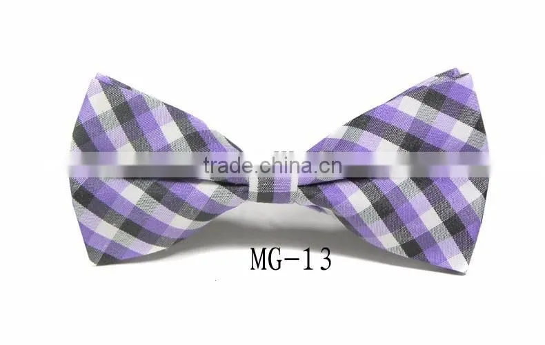 Cotton Checkered Children Kid Boy Toddler Baby Child Pre Tied Neck Bow Tie