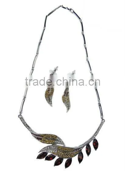 Fashion n Costume Jewelry Sets,Necklace Earring Alloy Wedding Water Drop Crystal Jewelry Sets,Rhinestone Bridal Jewelry Sets