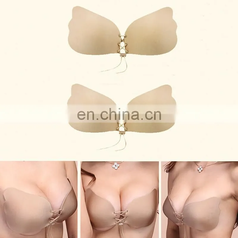 2017 Fly Bra Drawstring Invisible Bra very sexy Push Up Strapless Adhesive Bandage Bra